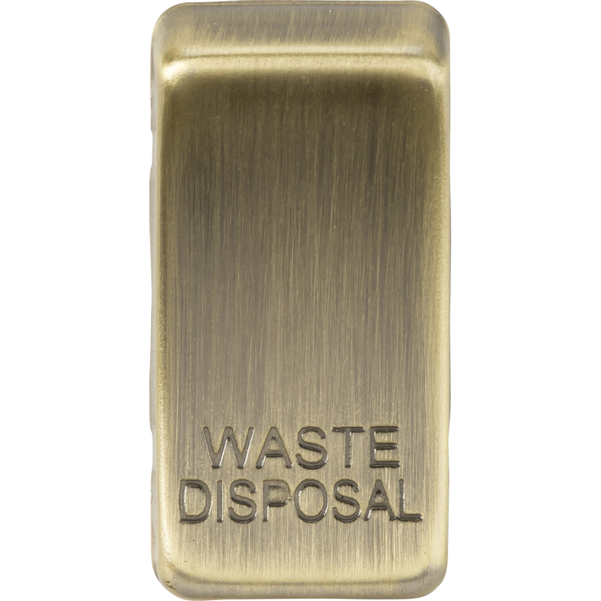 Knightsbridge GDWASTEAB Switch cover "marked WASTE DISPOSAL" antique brass