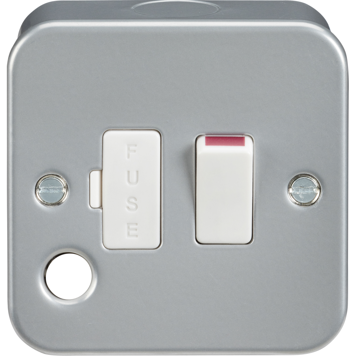 Knightsbridge M6300F Metal Clad 13A Switched Fused Spur Unit with Flex Outlet