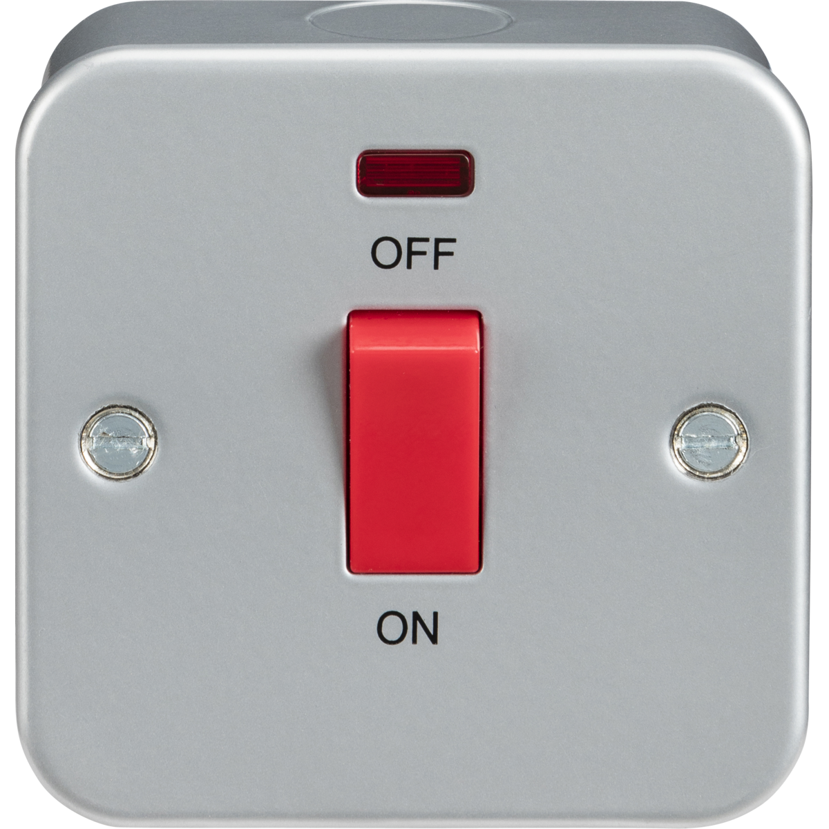 Knightsbridge M8331N Metal Clad 45A DP Switch with Neon - Single Size