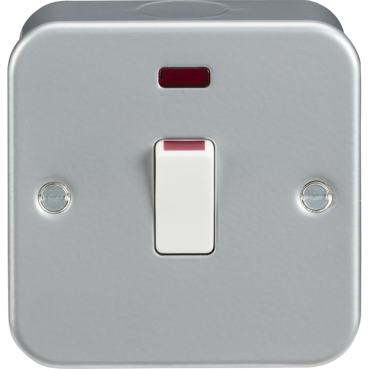 Knightsbridge M8341N Metal Clad 20A 1G DP Switch with Neon