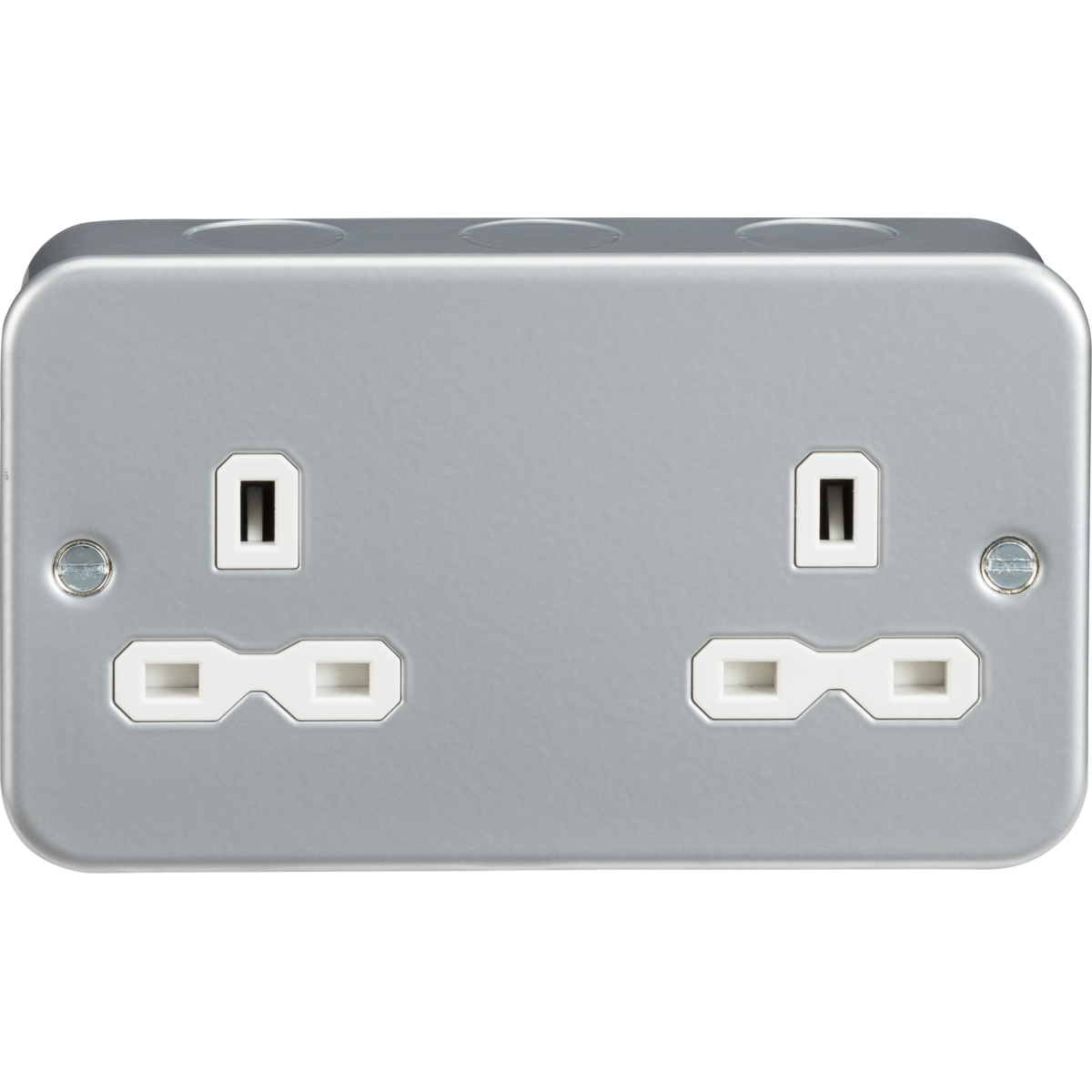 Knightsbridge MR9000U Metal Clad 13A 2G Unswitched Socket