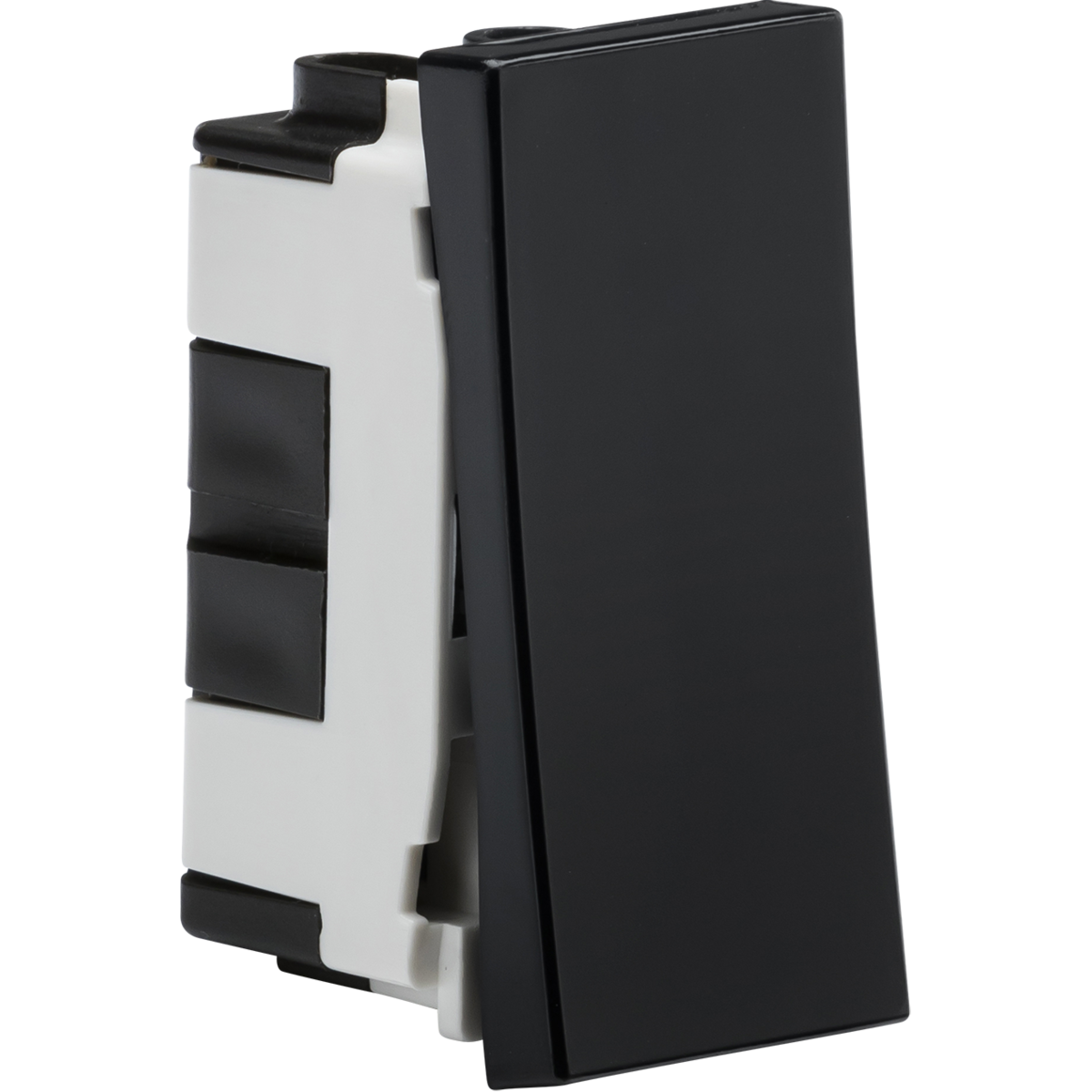 Knightsbridge NET2BK 20AX 1G 2-way modular switch (25x50mm) - Black