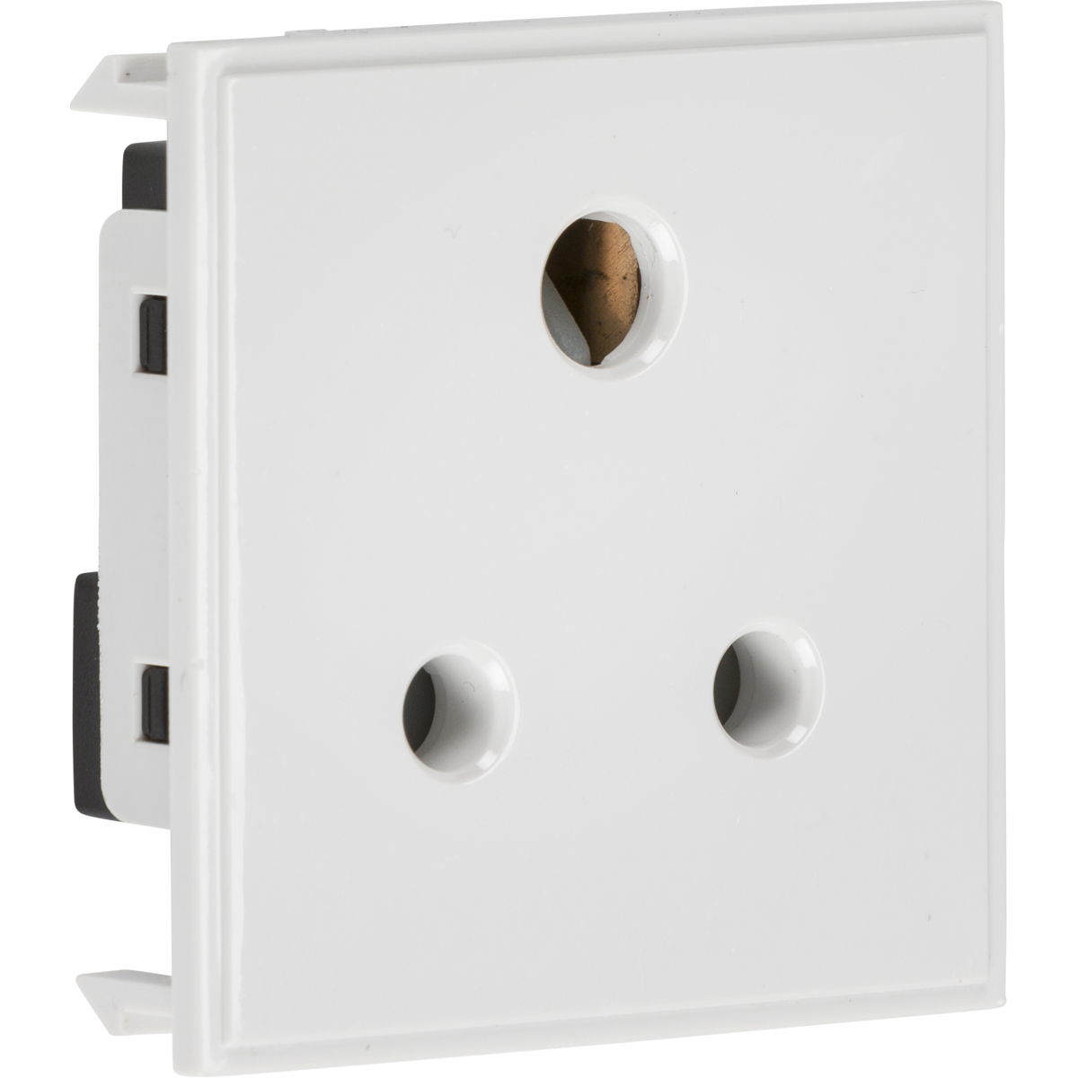 Knightsbridge NET5AWH 5A unswitched round socket module 50 x 50mm - white
