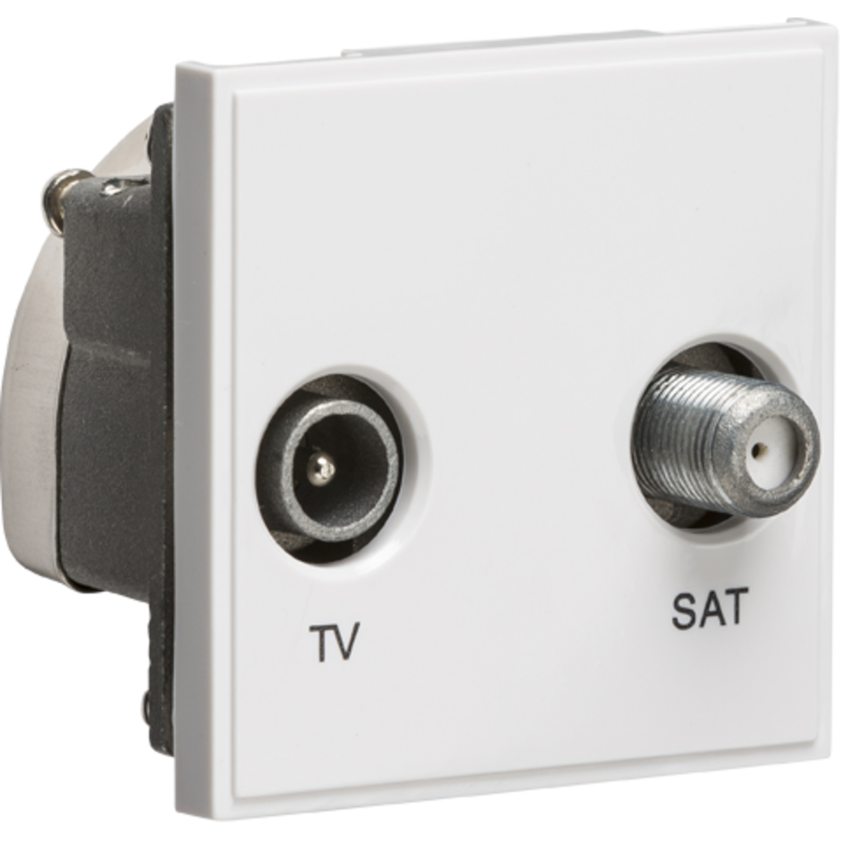 Knightsbridge NETDISATWH Diplexed TV /SAT TV Outlet Module 50 x 50mm - White