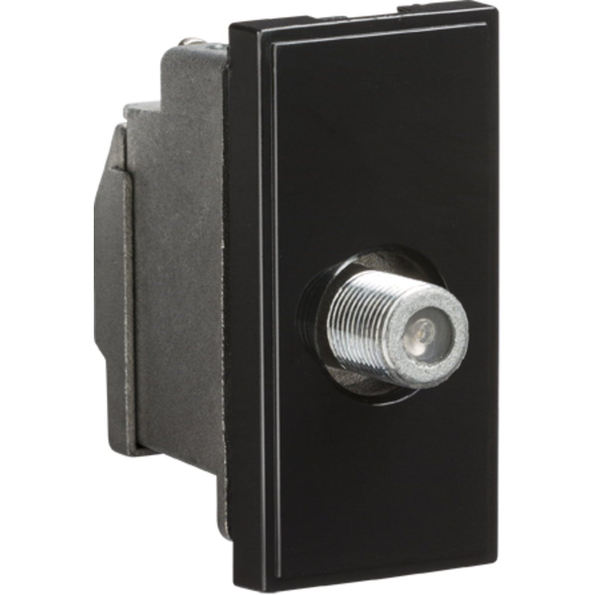 Knightsbridge NETSATSBK Screened SAT TV Outlet Module 25 x 50mm - Black