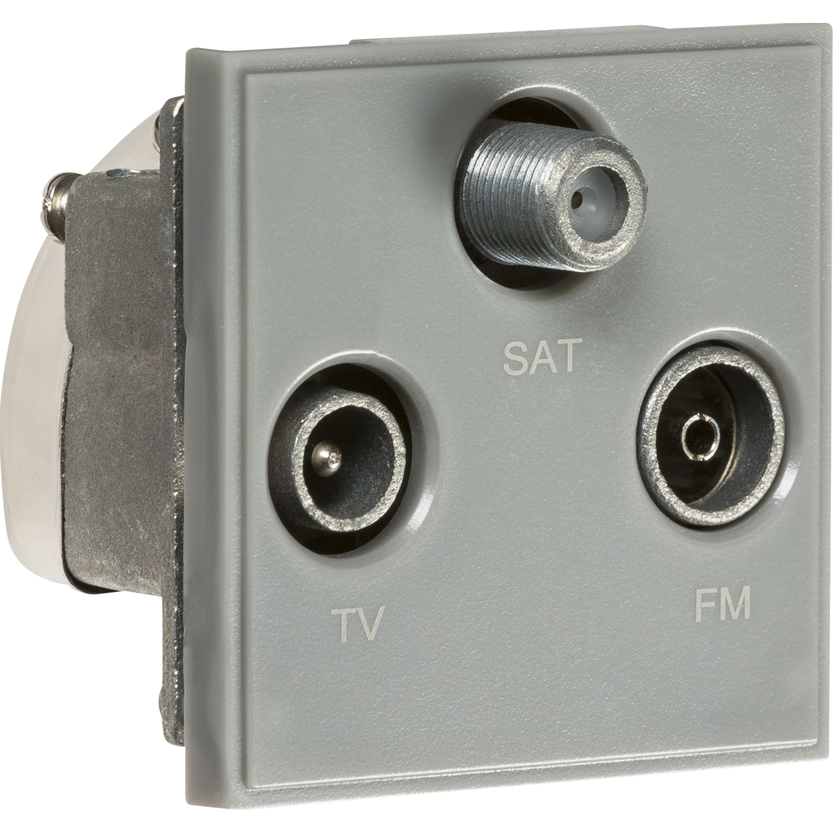 Knightsbridge NETTRIGY Triplexed TV /FM DAB/ SAT TV Outlet Module 50 x 50mm - Grey