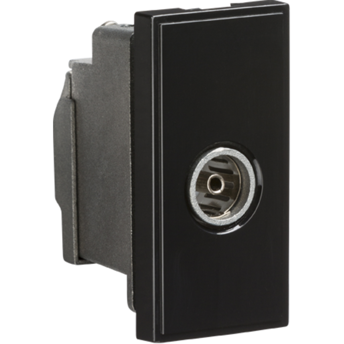 Knightsbridge NETTVSBK Screened TV Outlet 25 x 50mm - Black