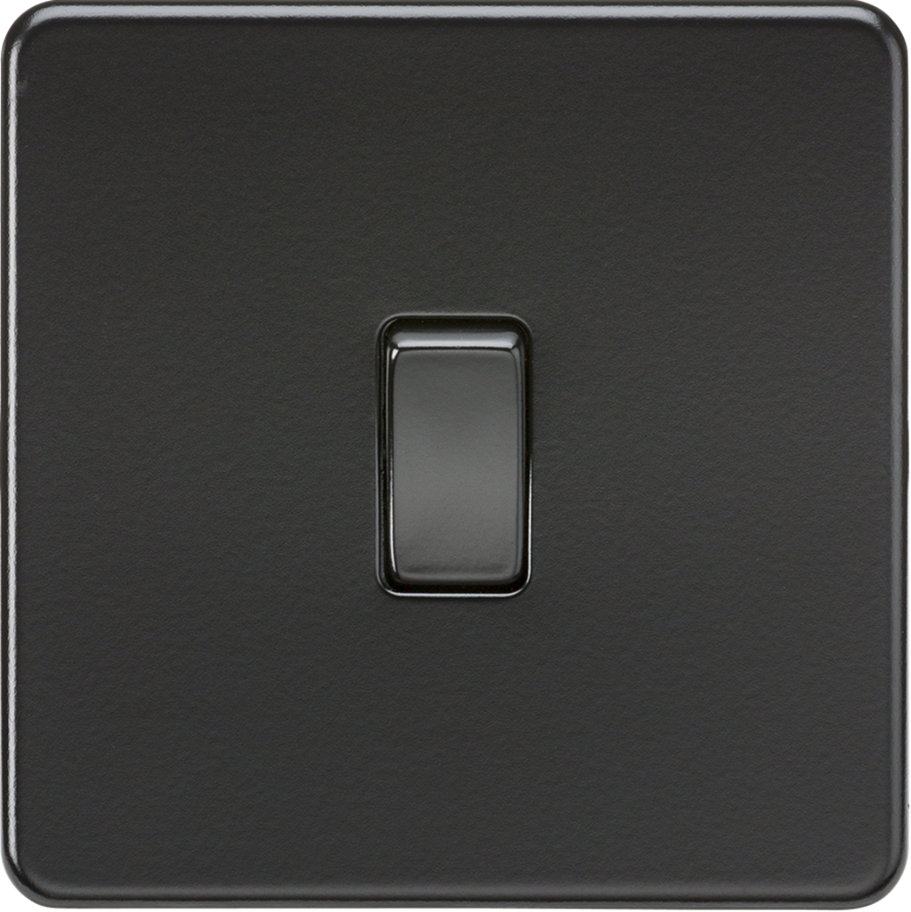 Knightsbridge SF1000DPMBB 10AX 1G DP Switch Matt Black