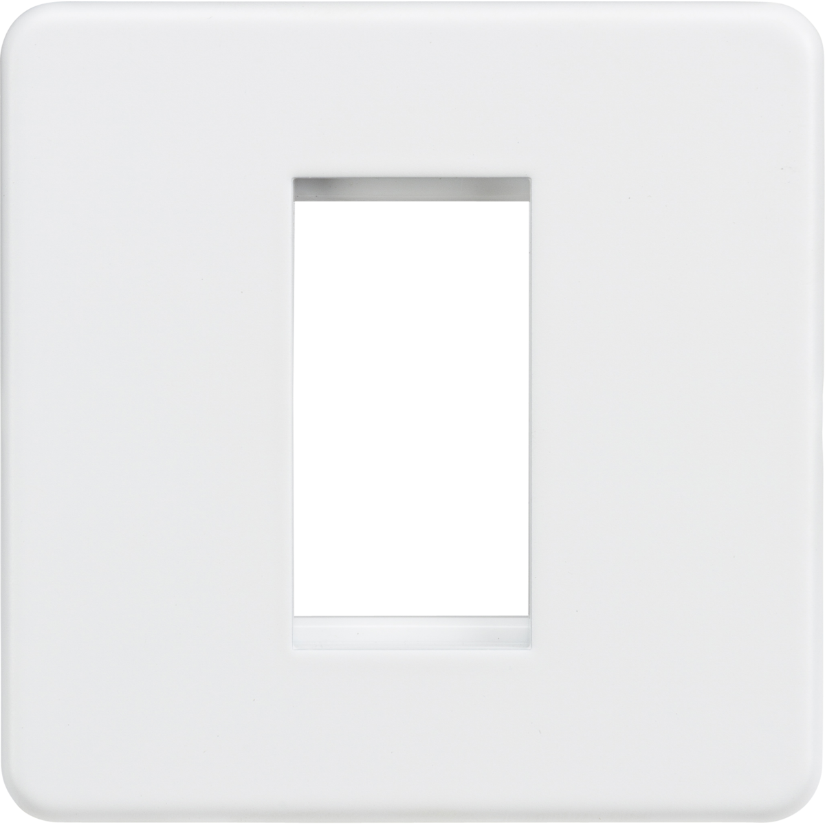 Knightsbridge SF1GMW Screwless 1G Modular Faceplate - Matt White