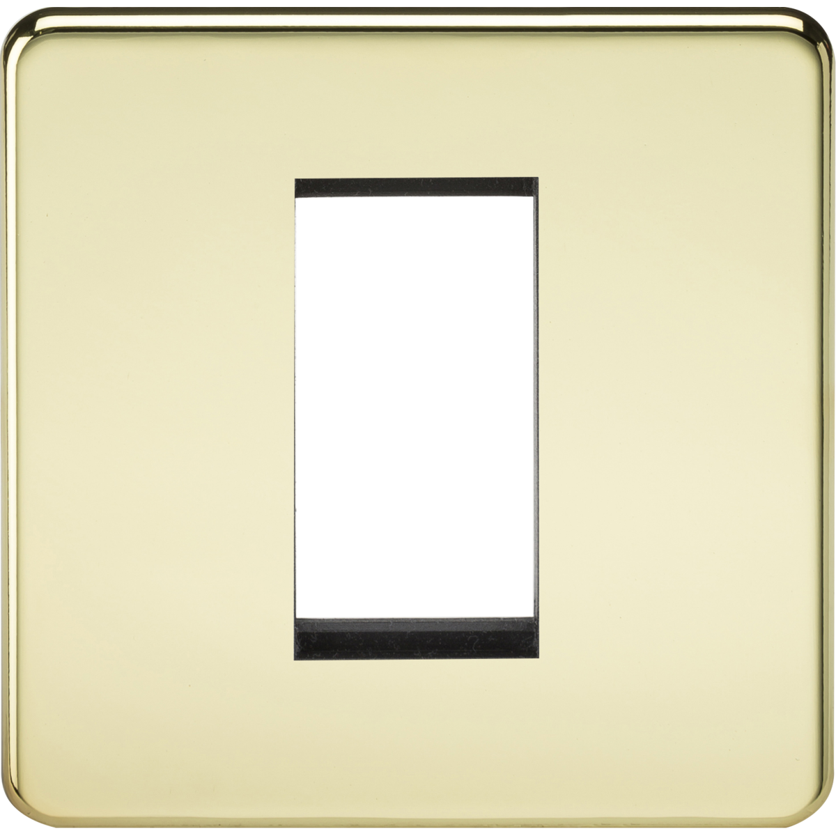 Knightsbridge SF1GPB 1G Modular Faceplate - Polished Brass