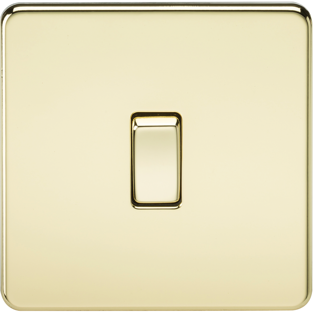 Knightsbridge SF2000PB 10AX 1G 2-way Switch Polished Brass