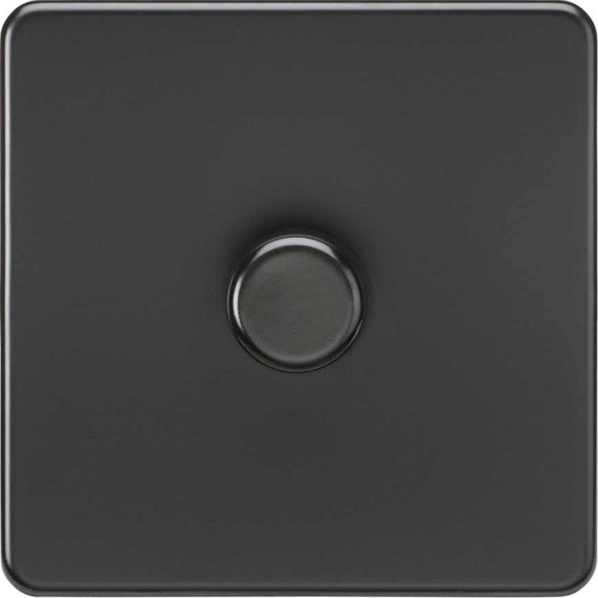 Knightsbridge SF2191MBB 1G 2-way 10-200W (5-150W LED) Intelligent dimmer Matt Black