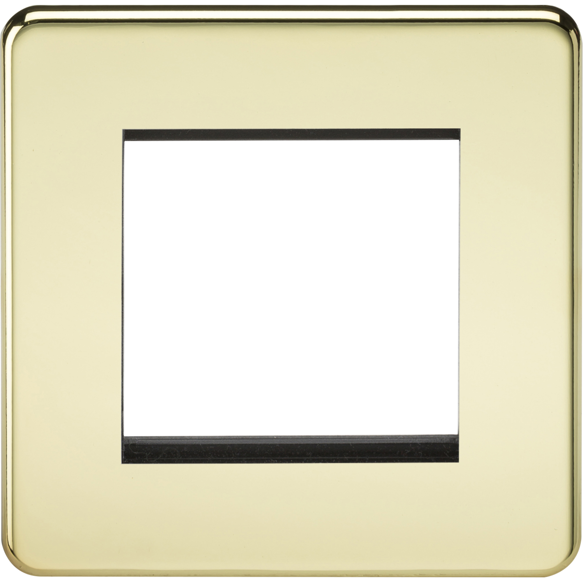 Knightsbridge SF2GPB 2G Modular Faceplate - Polished Brass