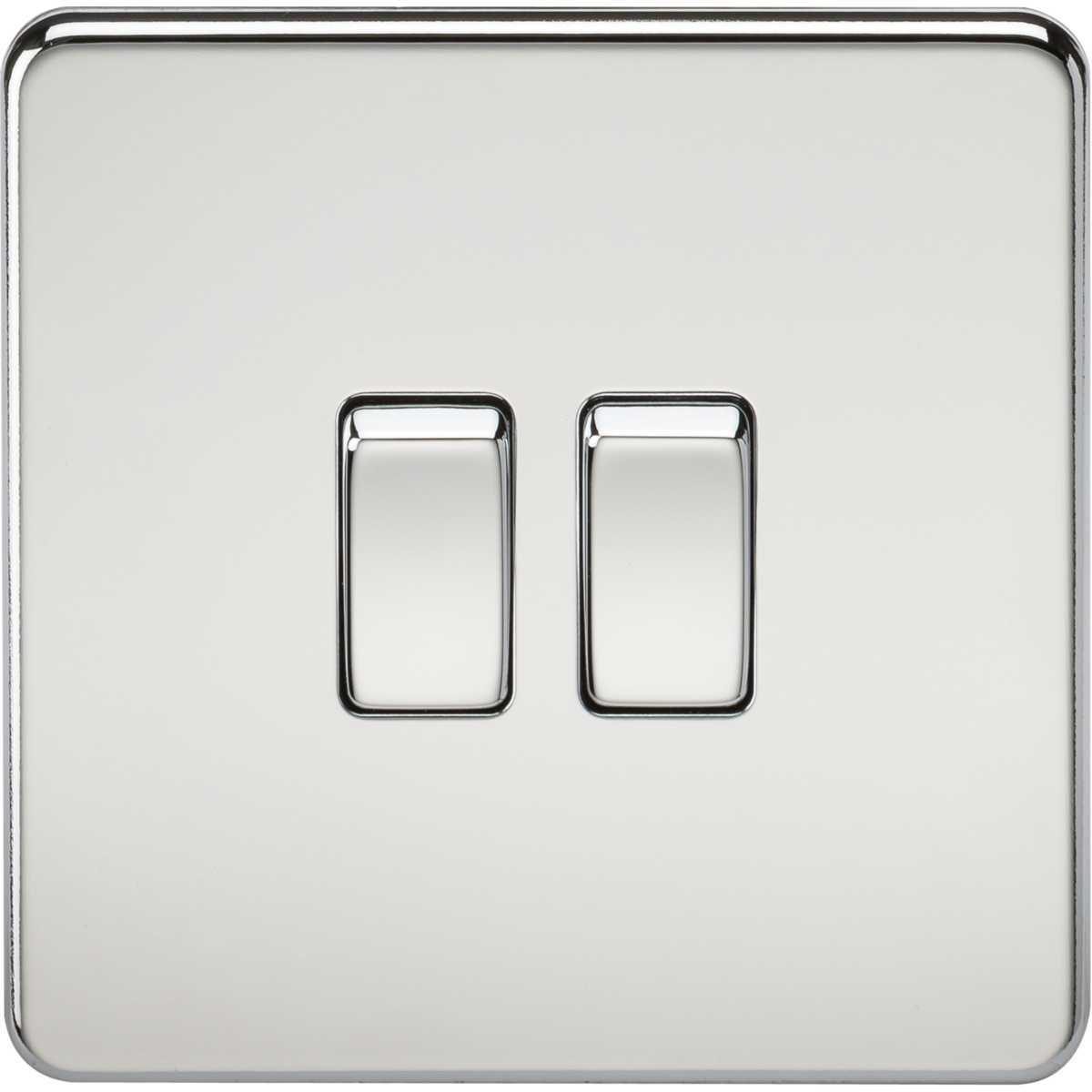 Knightsbridge SF3000PC 10AX 2G 2-way Switch Polished Chrome