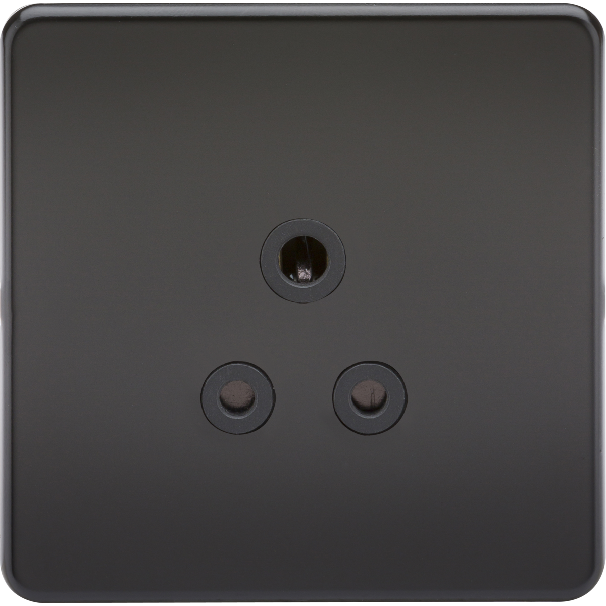 Knightsbridge SF5AMB 5A Unswitched Socket Matt Black with Black Insert