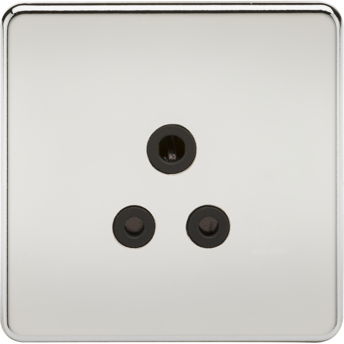 Knightsbridge SF5APC 5A Unswitched Socket Polished Chrome with Black Insert