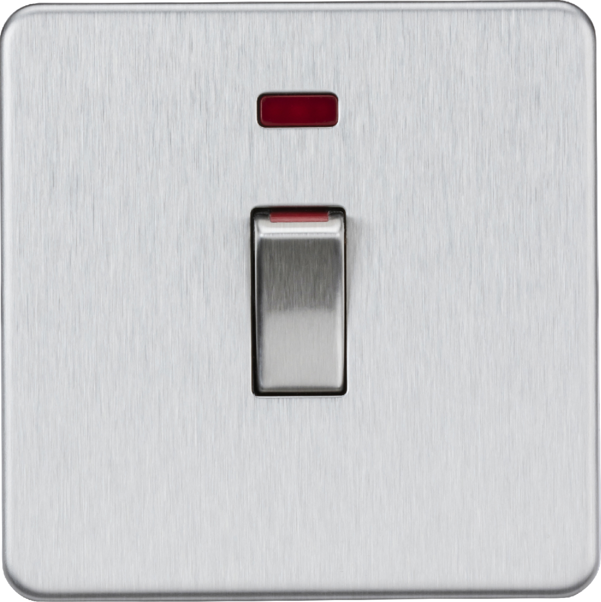 Knightsbridge SF81MNBC 45A DP Switch with Neon (1G size) Brushed Chrome