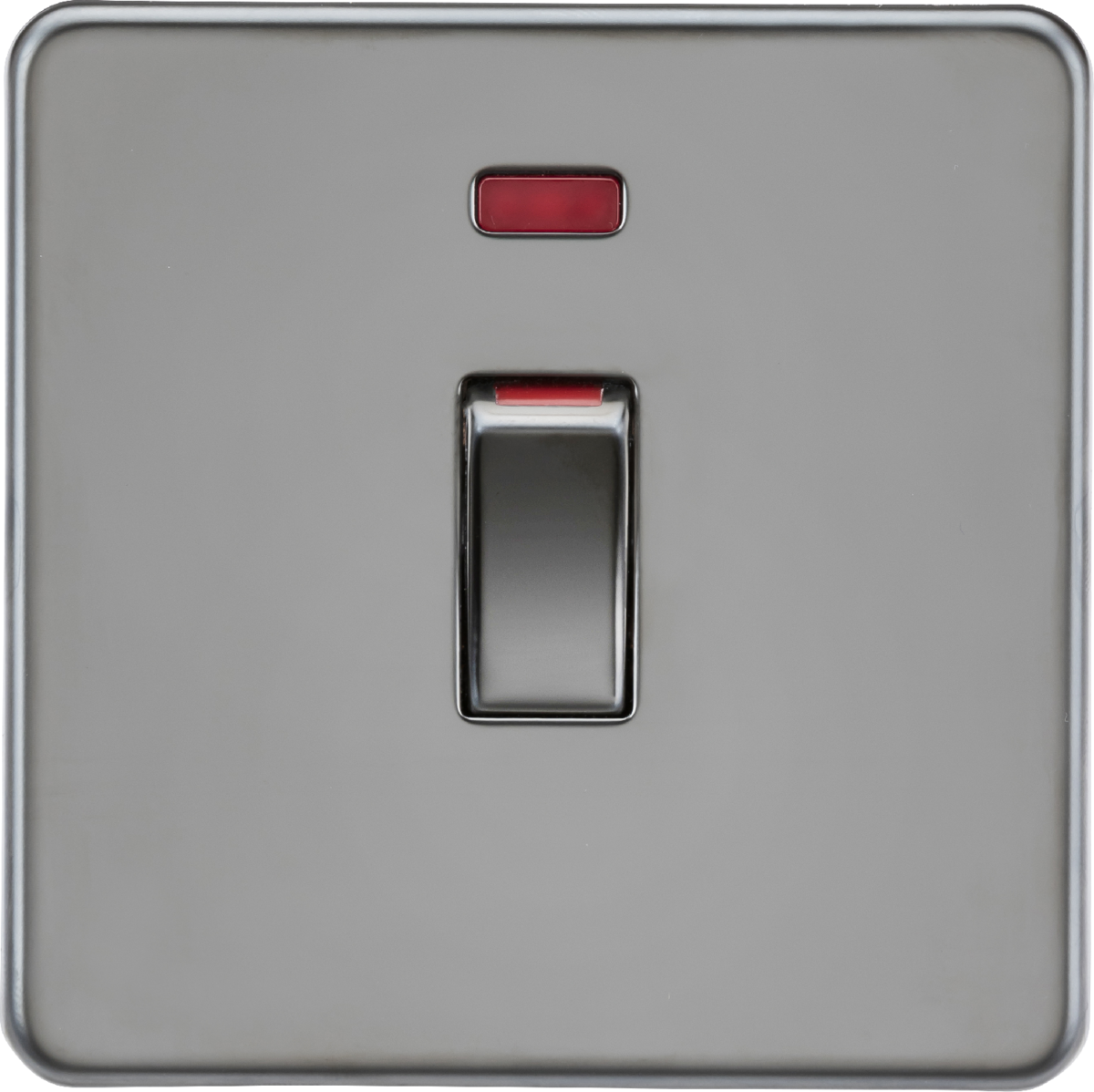 Knightsbridge SF81MNBN 45A DP Switch with Neon (1G size) Black Nickel