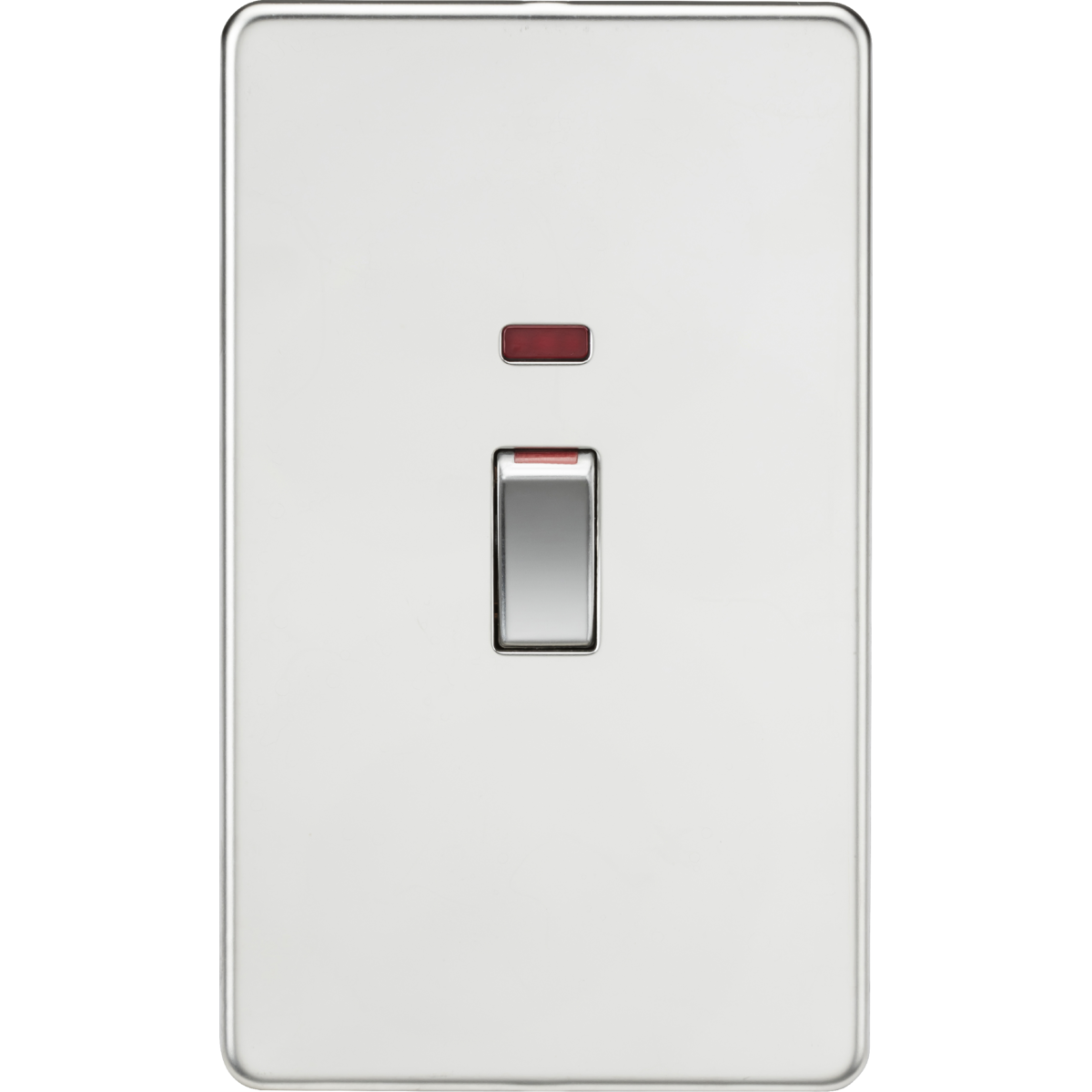 Knightsbridge SF82MNPC 45A DP Switch with Neon (2G size) Polished Chrome