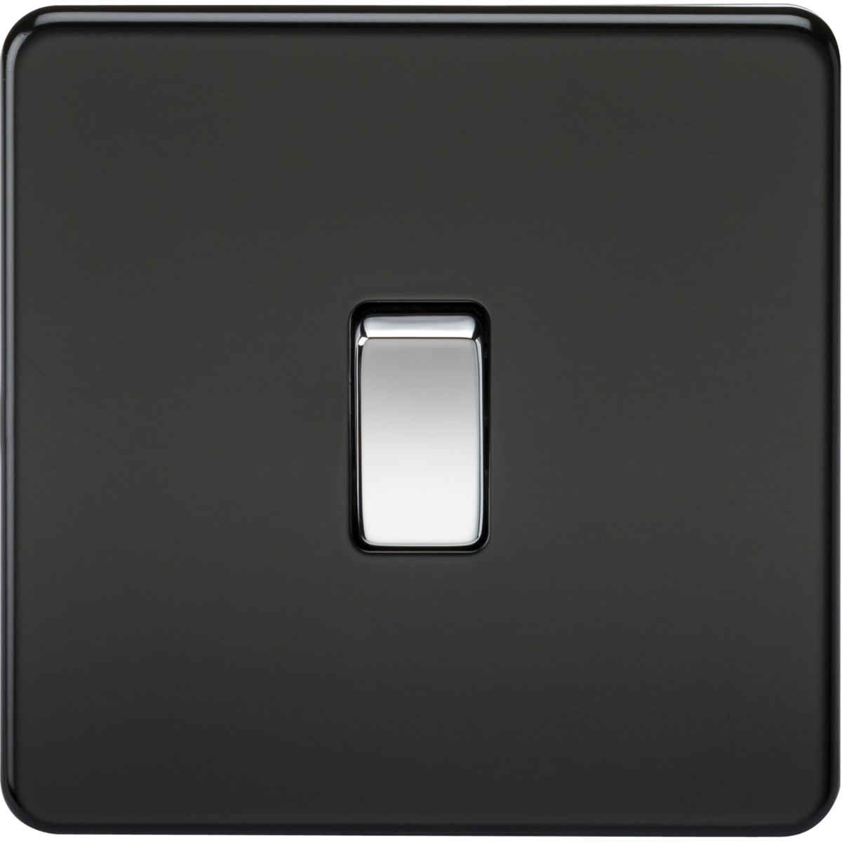 Knightsbridge SF8341MB 20A 1G DP Switch Matt Black with Chrome Rocker