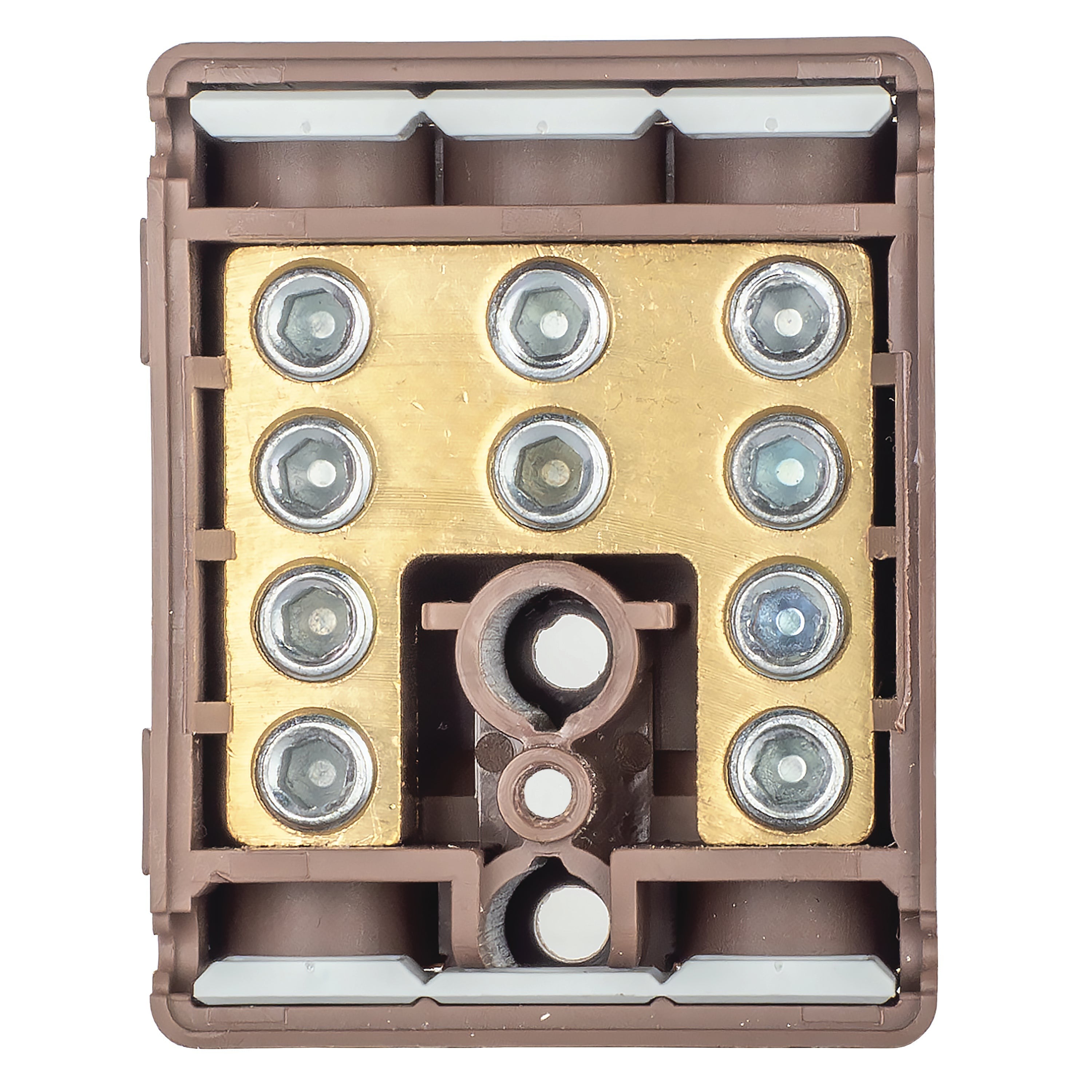 Lewden DT1005BR 100A Single Pole Connector Block Brown