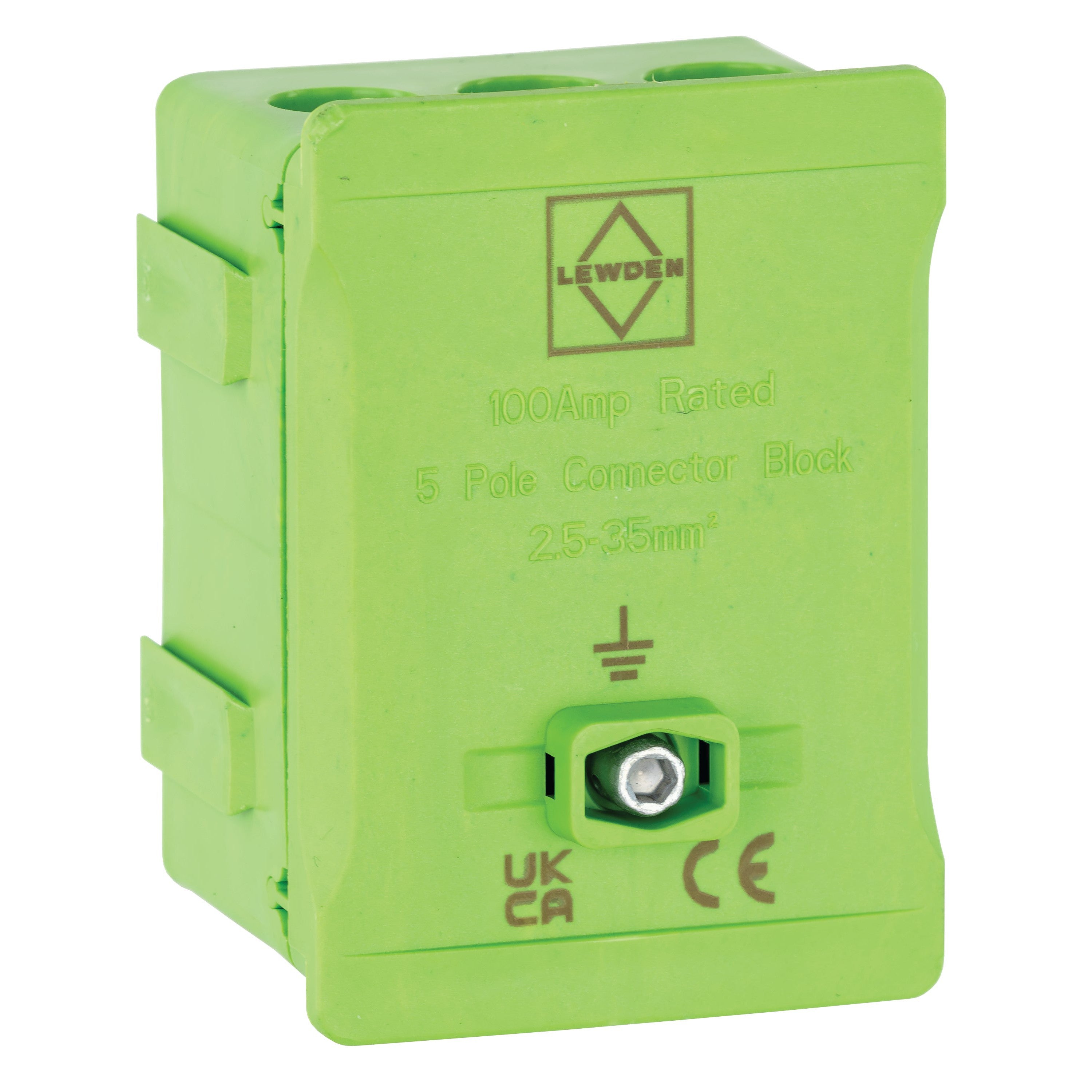 Lewden DT1005GN 100A Single Pole Connector Block Green