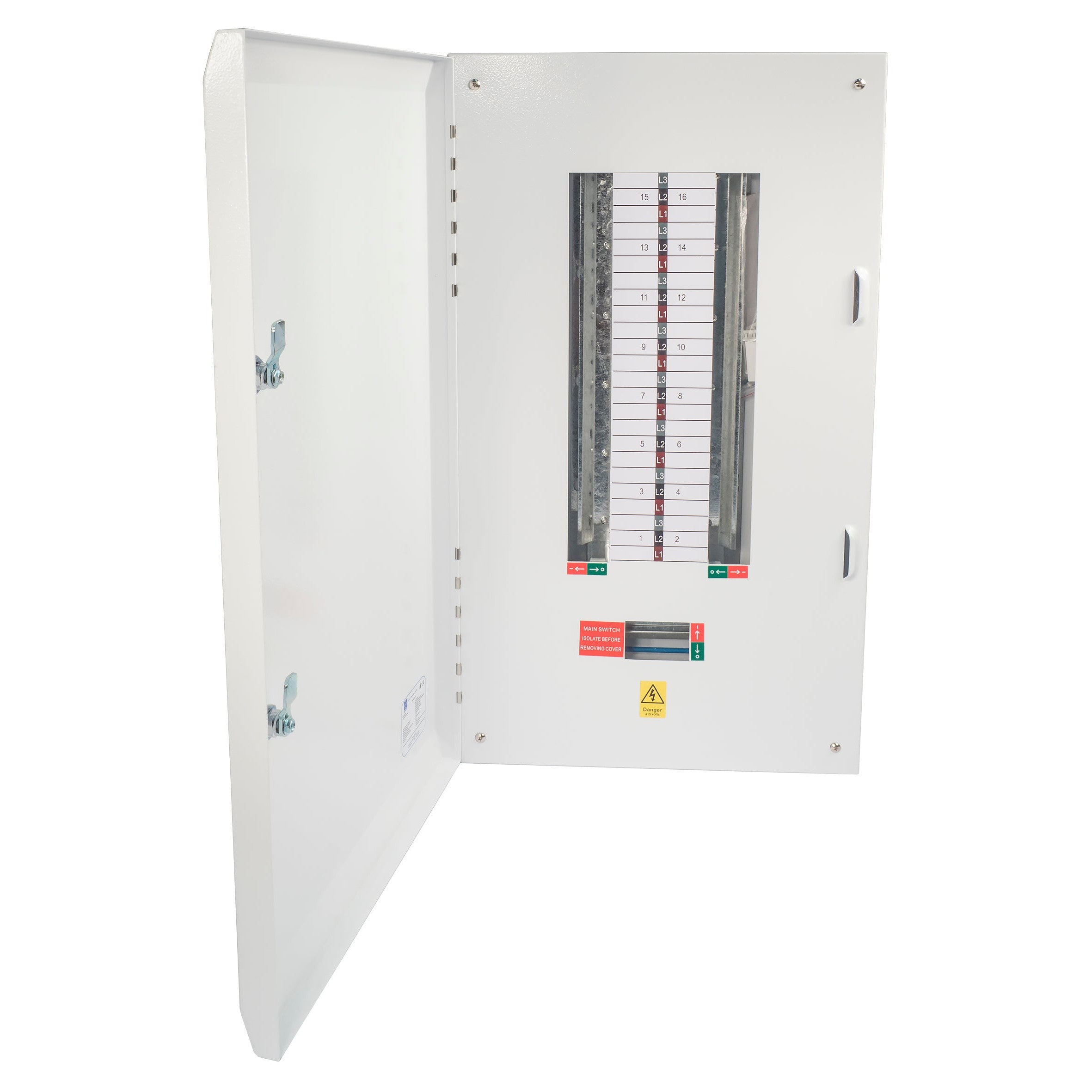 Lewden E-TPN16LW 16 Way 125A TP+N Three Phase Distribution Board without Incomer