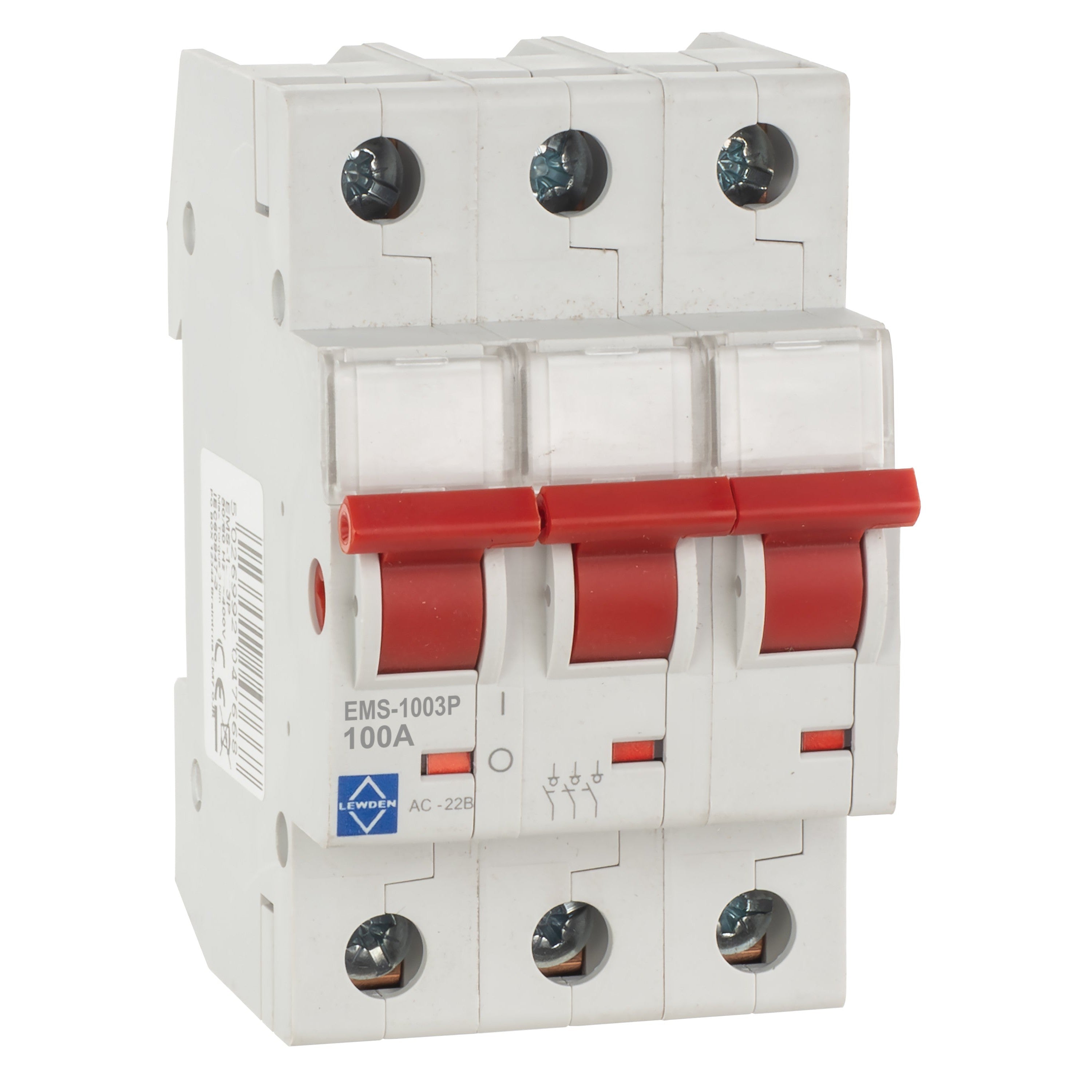 Lewden EMS-1003P 100A 3 Pole Main Switch