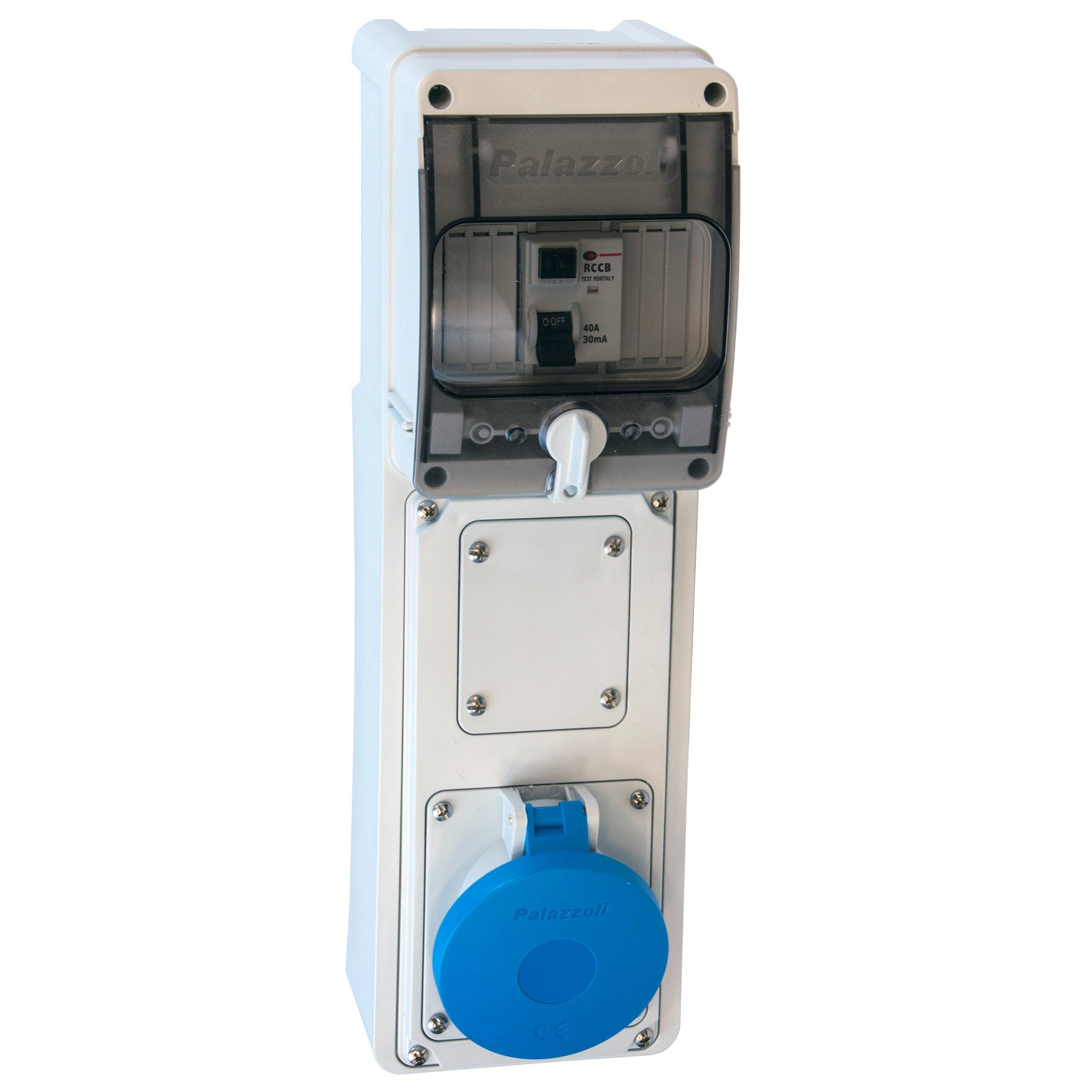 Lewden PMRCD32/301TT 32A 2P+E 230V RCD Socket IP44