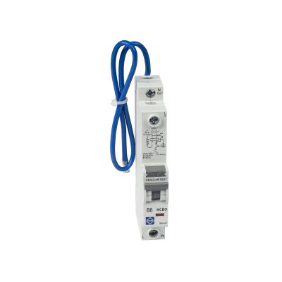 Lewden RCBO Compact Single Pole 1 Module B Curve 6kA 30mA Type A RCBO