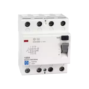 Lewden RCD10-100/100/4A 10kA 100A 100mA 4 Pole Type A RCD
