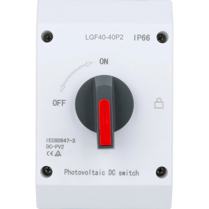 Live Electrical LGF40-16P2 4 Pole 16A IP66 Photovoltaic DC Rotary Switch