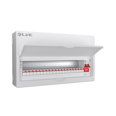 Live Electrical LSMC22/100 22 Module Metal Clad Consumer Unit c/w 100A Main Switch (20 Usable Way)