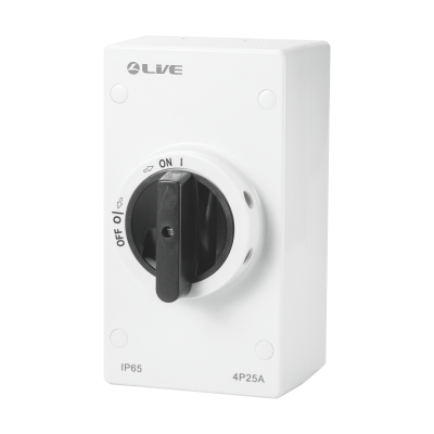 Live Electrical RI16DC 4 Pole 16A DC IP65 Rotary Isolator