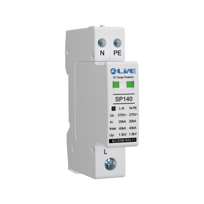 Live Electrical SP1401P+N/1 Single Module 20kA/40kA Type 2 Surge Protection Device (SPD)
