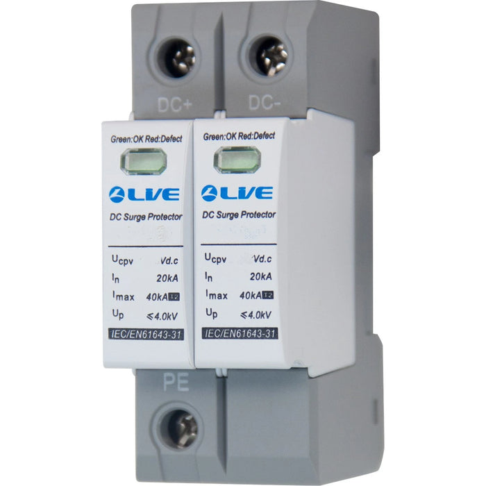Live Electrical SPV240/1 2 Pole 20kA/40kA Type 2 DC Surge Protection Device