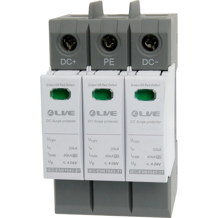 Live Electrical SPV340/1 3 Pole 20kA/40kA Type 2 DC Surge Protection Device