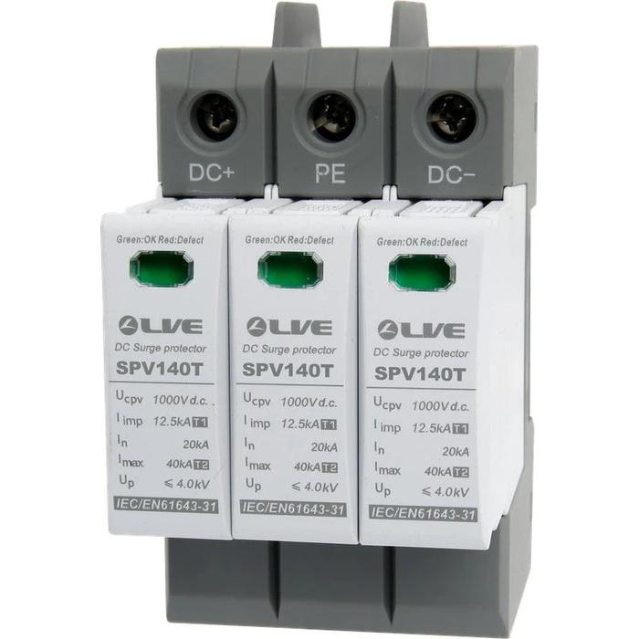 Live Electrical SPV340T 3 Pole 20kA/40kA Type 1 DC Surge Protection Device