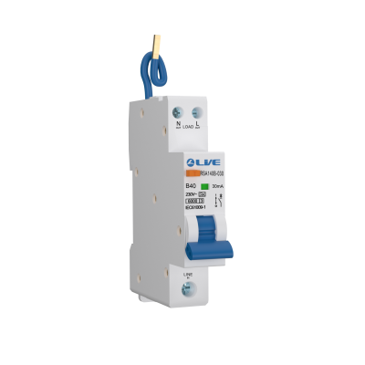 Live Electrical Single Module 6kA B Curve 30mA Mini RCBO Type A