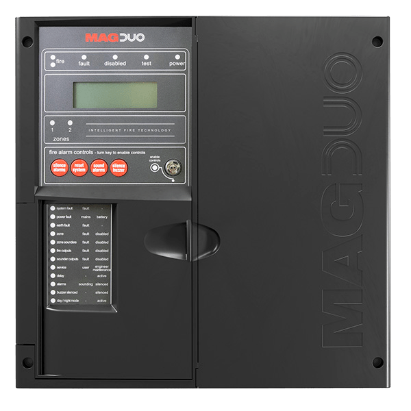 Magduo 2 Wire 2 Zone 2 Wire Fire Panel Black
