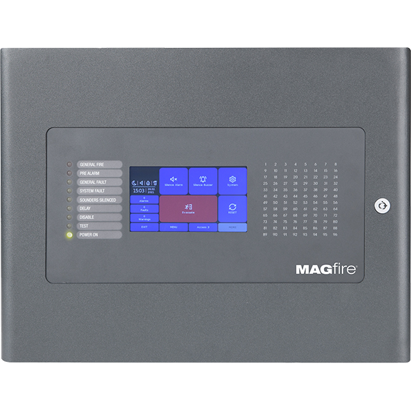 Magfire Addressable Magpro Addressable 96 Zone Fire Alarm Panel Grey