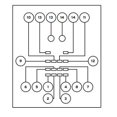 Niglon 14PSOCK2T 14 Pin Miniature Relay Base