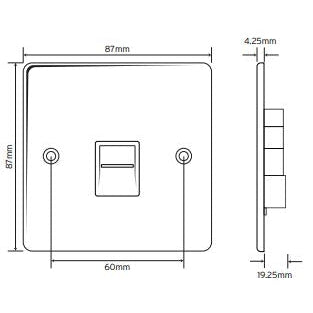 Niglon D-BT1S-BC Telephone Slave Socket 1G