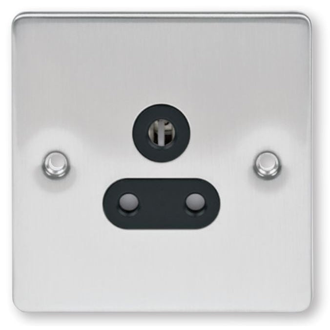 Niglon D-S51-BC Brushed Chrome Unswitched Socket 1 Gang 5A