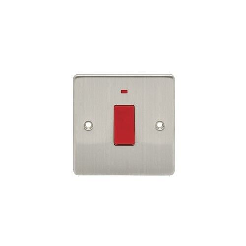 Niglon D-SP45DPN-BC Brushed Chrome Switch Double Pole 45A