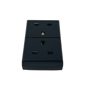 Niglon RS213B 2 Gang Trailing Socket Black