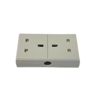 Niglon RS213W 2 Gang Trailing Socket White