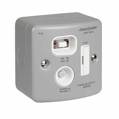 PowerBreaker H92-MP 13A Type A RCD Fused Spur Metal Clad