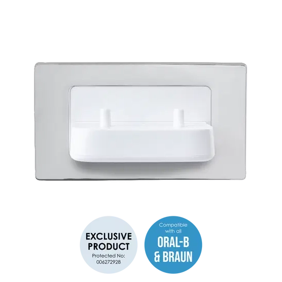 ProofVision PV11/PS-PLATE Dual Electric Toothbrush Charger Polished Steel