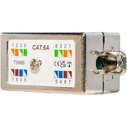 Securiflex SFX/ACC-C6A-BOX-SCR-SIL-1 CAT6A Inline Connection Box Silver